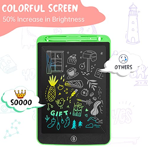 LCD Writing Tablet for Kids 2 Pack, 10 inch Colorful Doodle Board