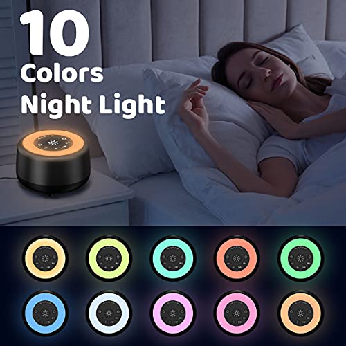 White Noise Machine with 25 Soothing Sounds and Night Light