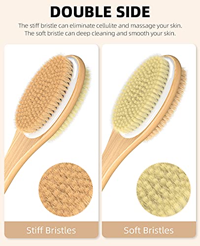 Shower Brush with Soft and Stiff Bristles