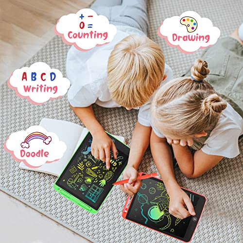 LCD Writing Tablet for Kids 2 Pack, 10 inch Colorful Doodle Board