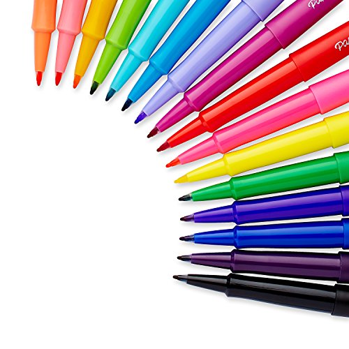 Paper Mate Flair Felt Tip Pens Medium Point (0.7mm) Assorted Candy POP  Colours 24 Count