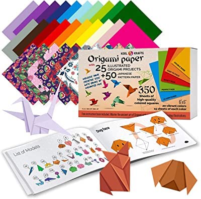 Origami Paper Kit - 300 Sheets, 50 Traditional Japanese Patterns